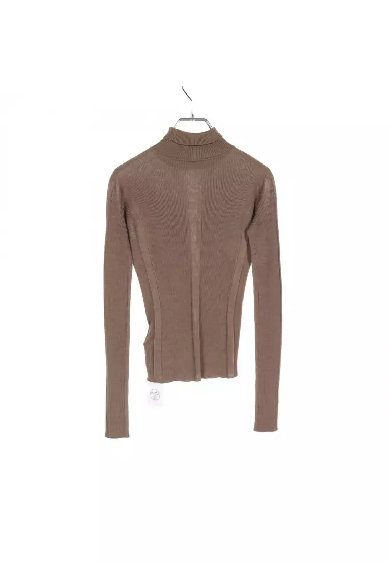 Buy Hermès Pre-Loved Hermès Caleche logo knit turtleneck