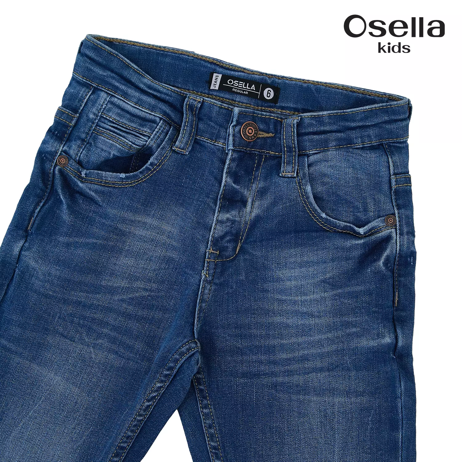 Osella Lewis Denim Long Pants Light Washed 128O5001A1 | Celana Denim Panjang Anak Laki Laki