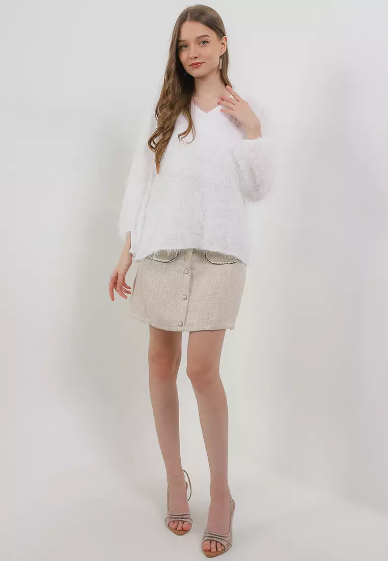 Diane Sleeve Fur Blouse