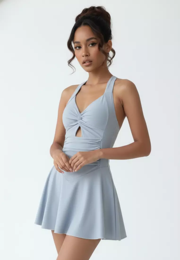 Cancer Swimdress One-Piece – Padded Wire-Free Swimsuit Dress Korean Style Women Swimwear