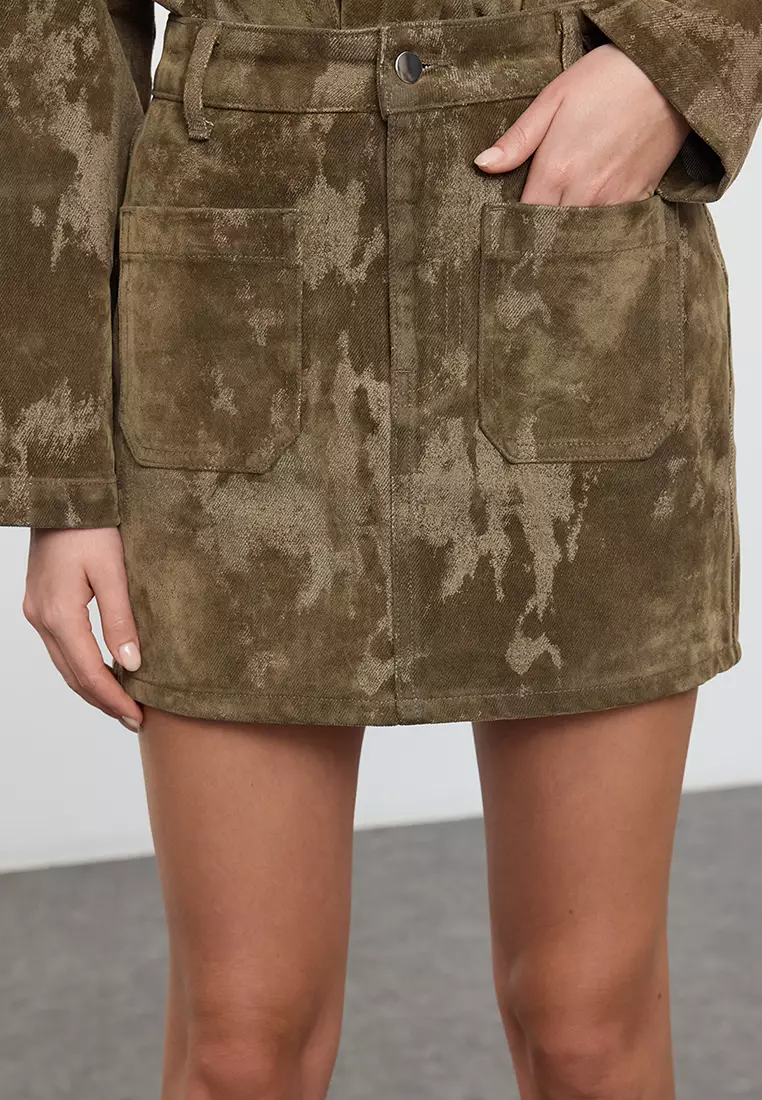 Faux Suede Mini Skirt