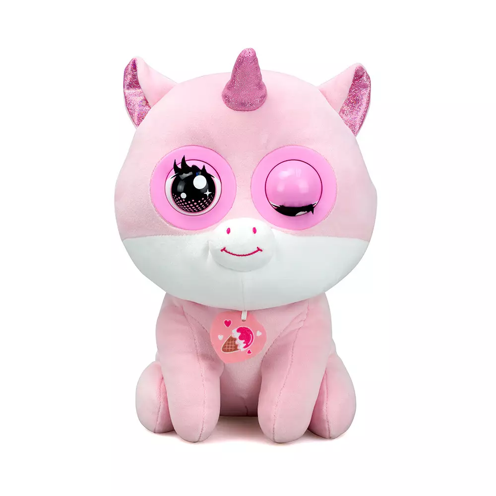 SILVERLIT WINKSIES BONEKA PLUSH STRAWBERRY UNICORN - PINK