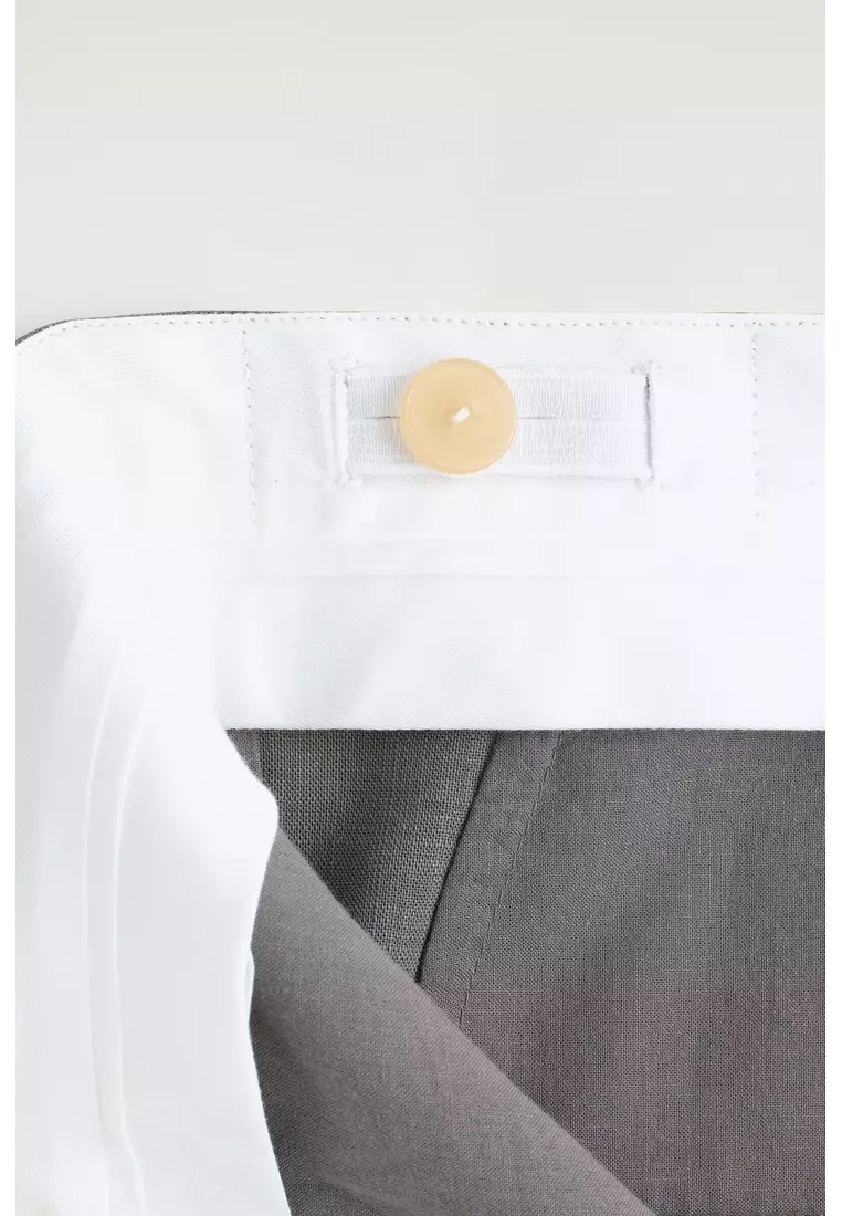 TAILORED WOOL STRAIGHT-LEG TROUSERS