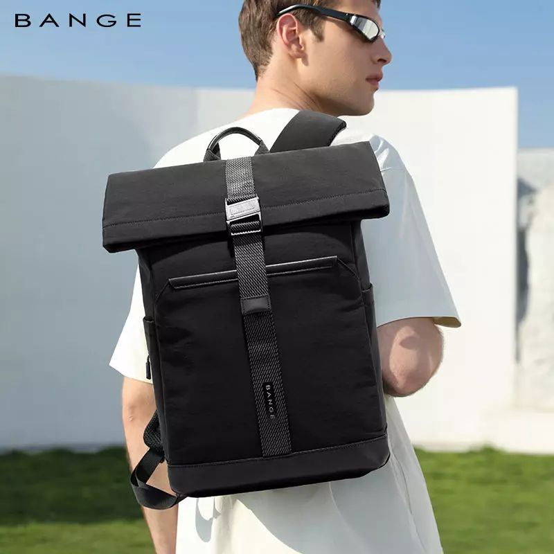 BANGE BG3126 Tas Ransel pria Laptop Kerja Backpack Pria Ringan Waterproof 15.6 Inch- Black