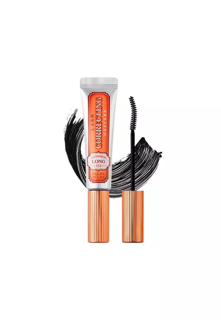 Holika Holika Lash Correcting Mascara | Airy Lift: Lightweight, Waterproof, Smudgeproof, Strong Curling Mascara 03 Long Extension
