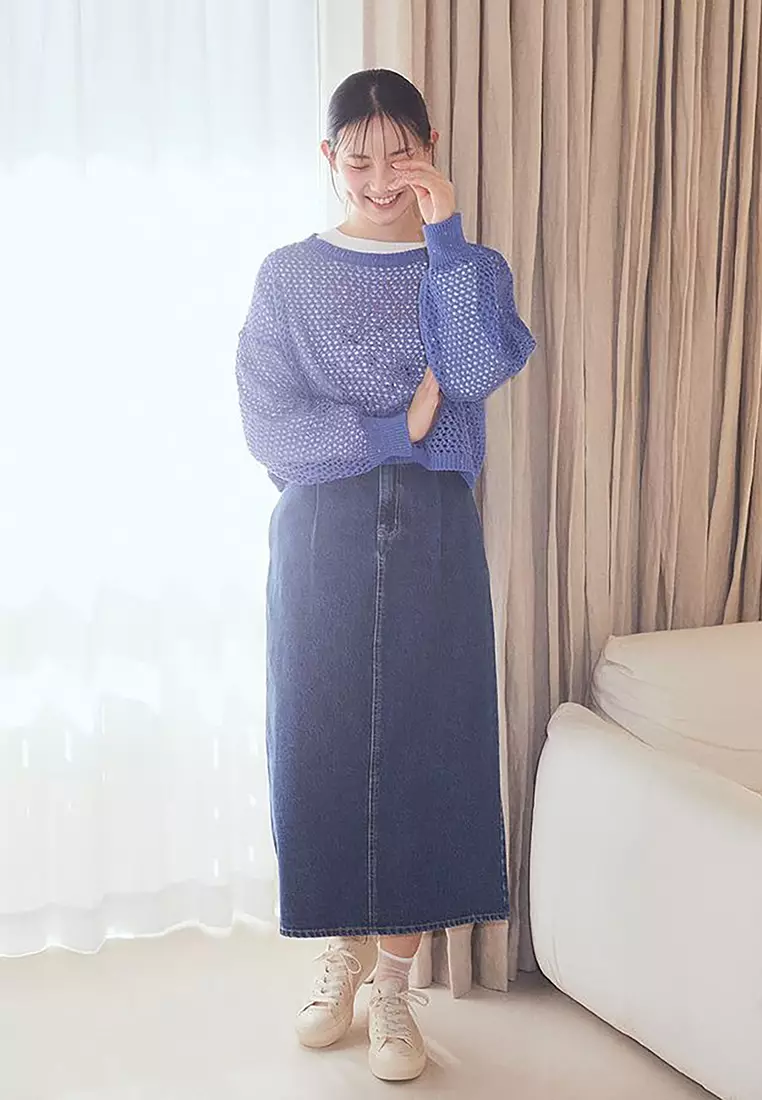 Earth Music & Ecology - Shirayuri Straight Skirt