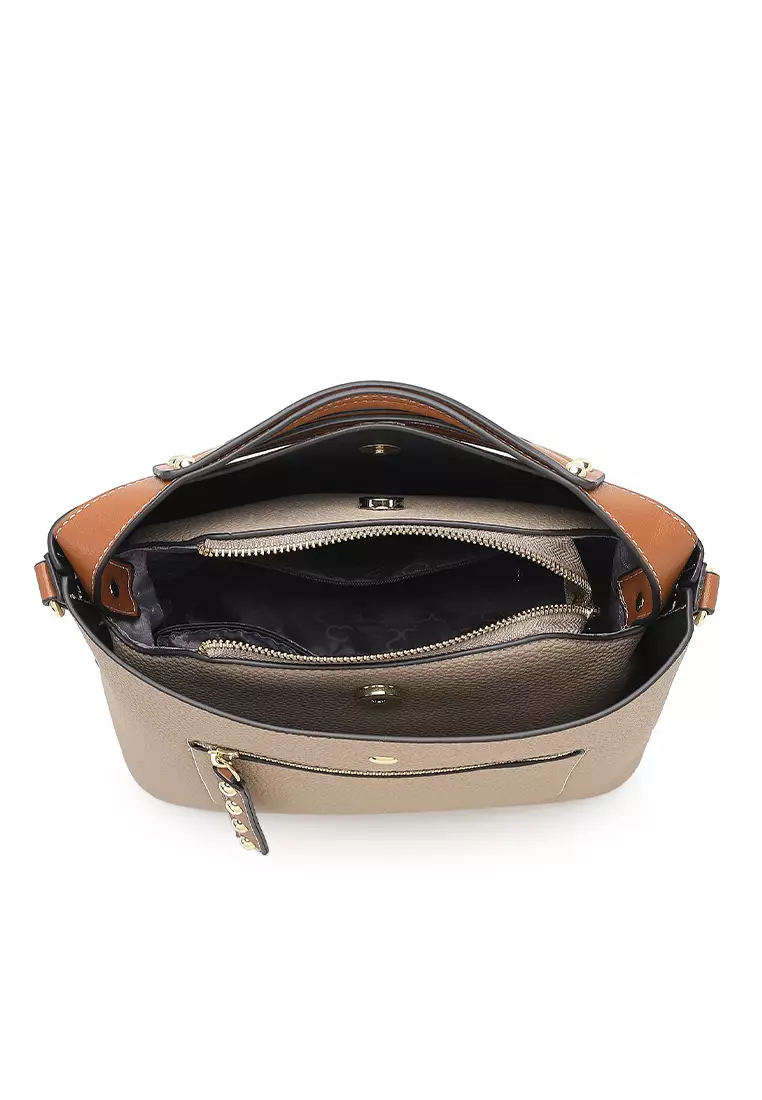 Women's Top Handle Bag / Sling Bag / Crossbody Bag (Tas Selempang / Tas Tangan) - Cokelat