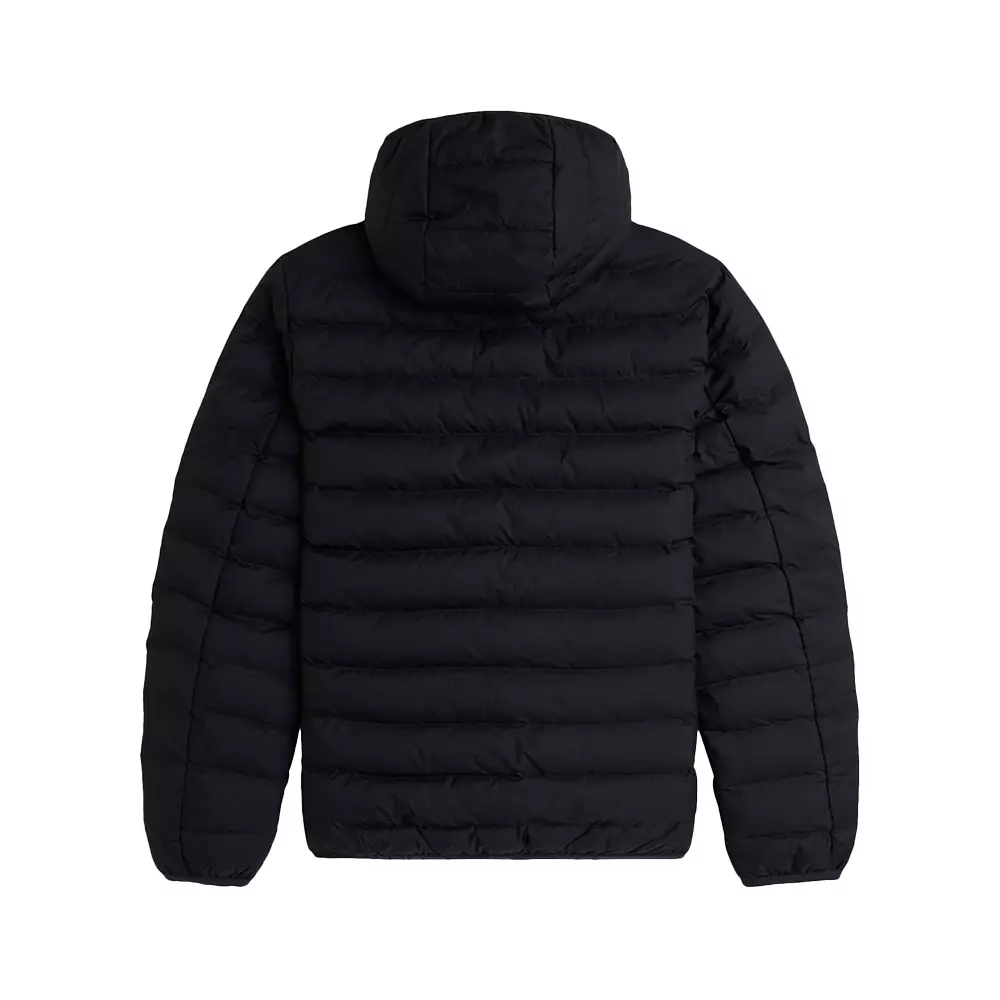 Zip Hooded Insulated Puffer Jacket Black