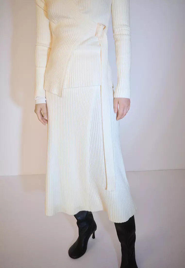 Buy Mango Knit Wrap Skirt 2025 Online ZALORA