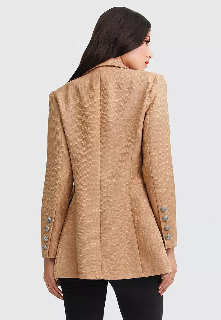 Princess Polina Textured Weave Blazer