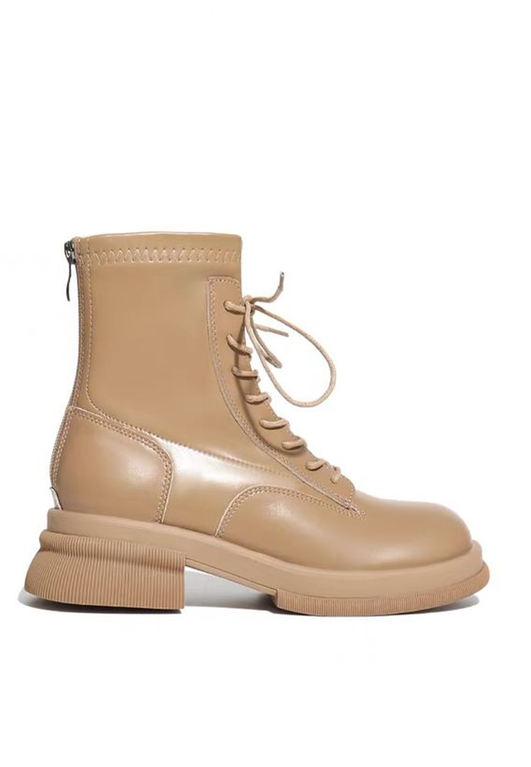 Platform Lace Up Leather Boots TLD9025-1