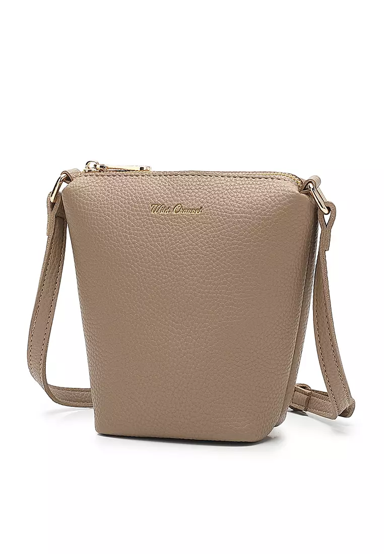Women's Shoulder Sling Bag / Crossbody Bag - Light Apricot