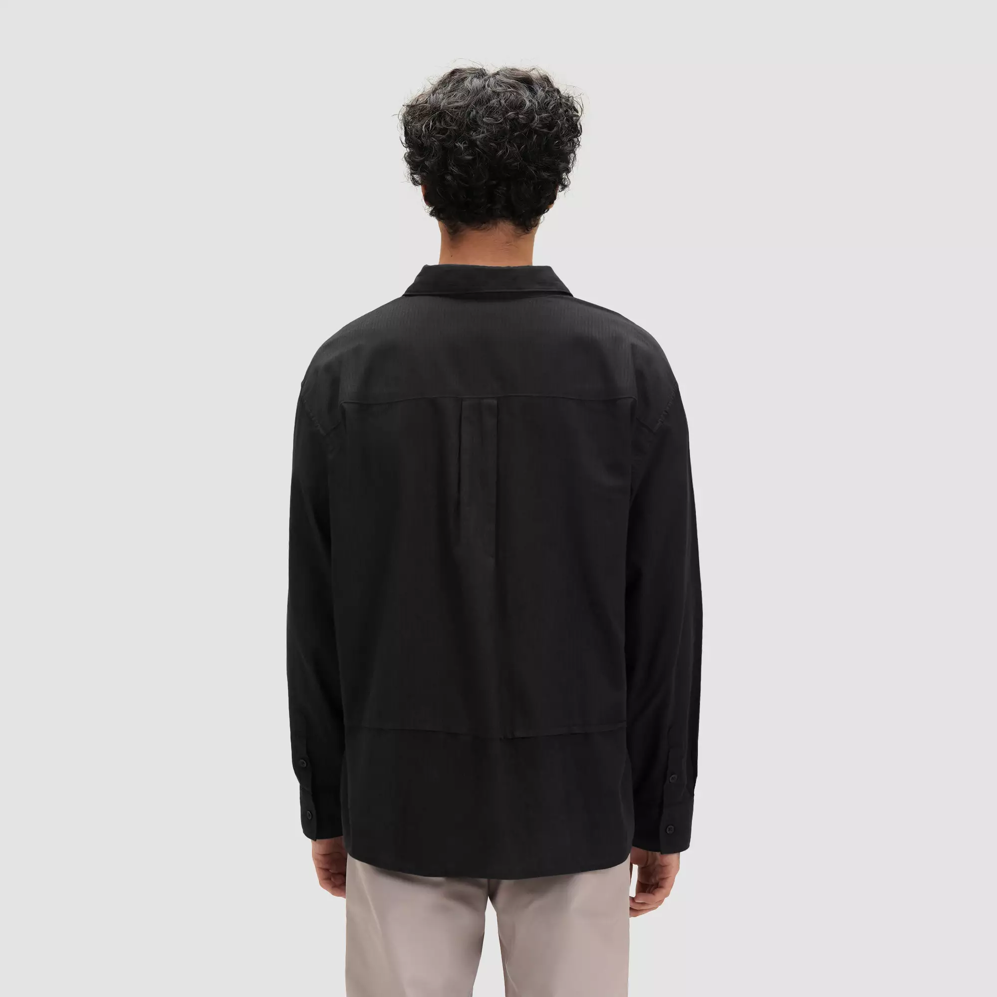 CELCIUS Kemeja Lengan Panjang LIN001743C Hitam