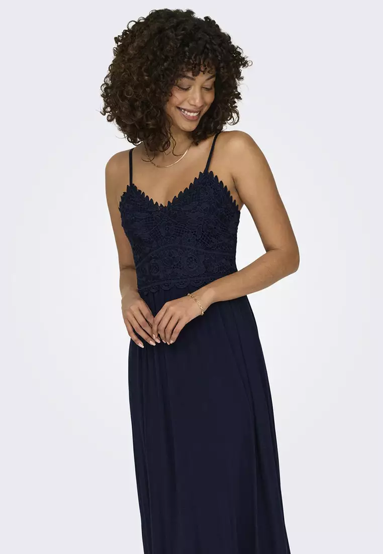 Embroidered Strap Dress