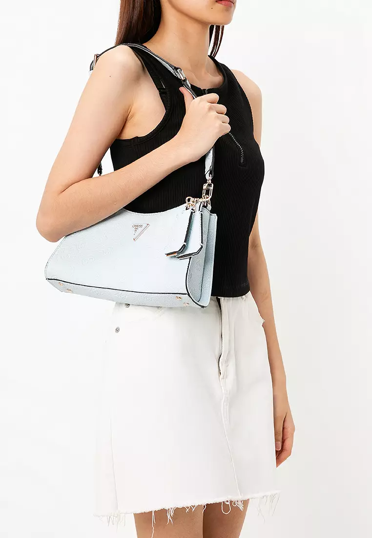 Guess CRESIDIA SHOULDER BAG - Borsa a mano - bone/avorio