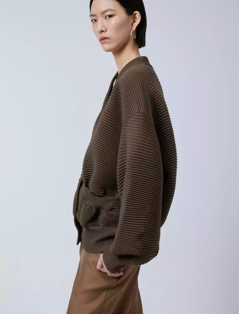 Mid-Length Cardigan Sweater
