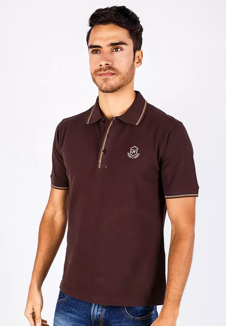 Johnwin - Kaos Casual Polo Pria - Cokelat - FTS.625.M017.01.C S/S