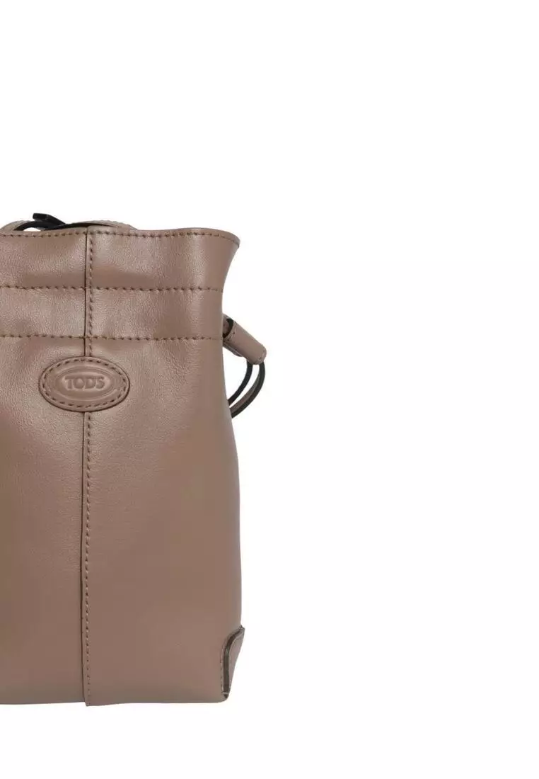 Micro Drawstring Di Bag In Leather Bucket Bag/crossbody Bag