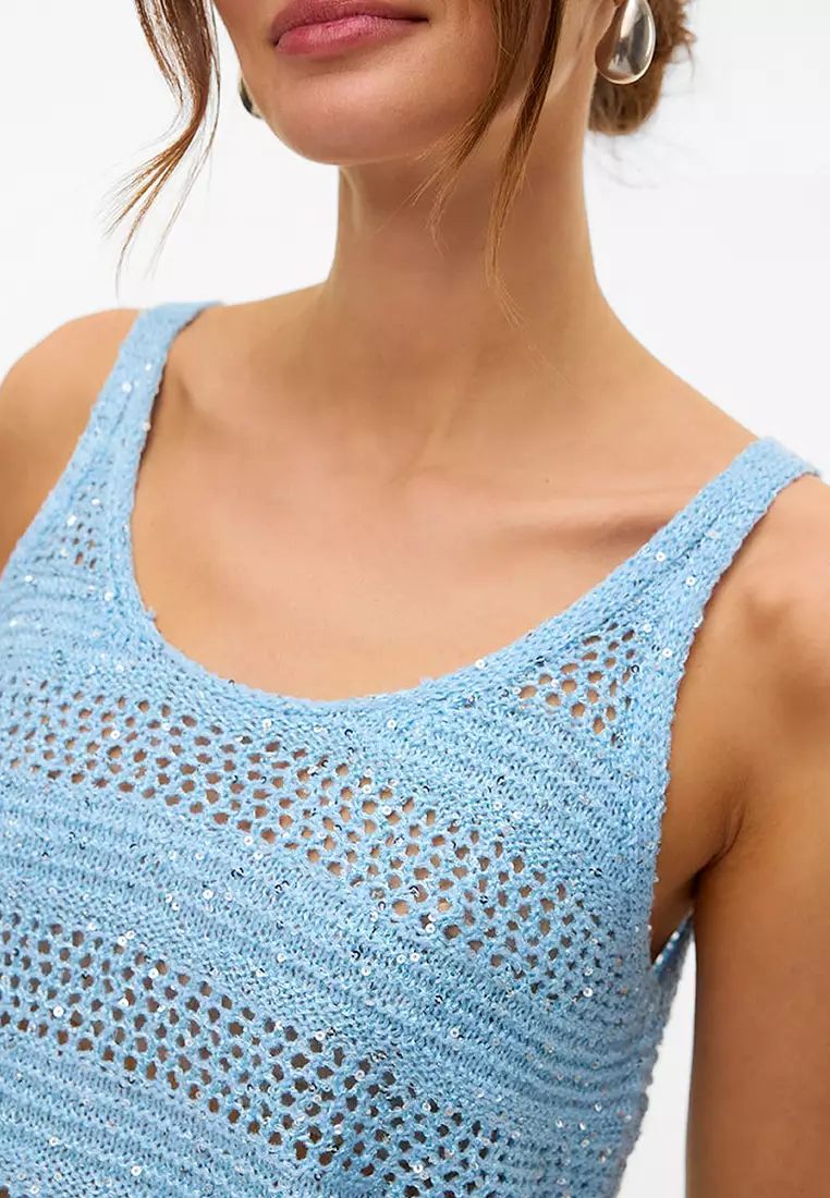Openwork Sleeveless Top