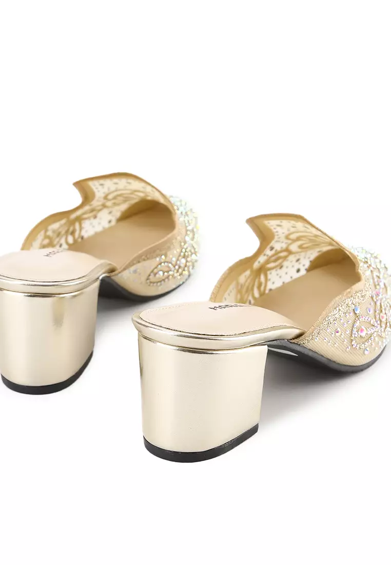 Lotuna Sandal Slop Wanita pesta