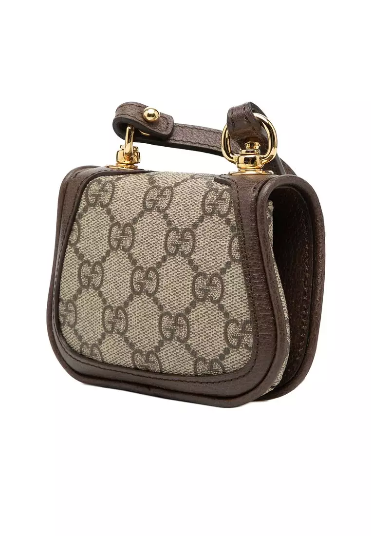 Pre-Loved Gucci Gg Supreme Blondie Card Case On Strap