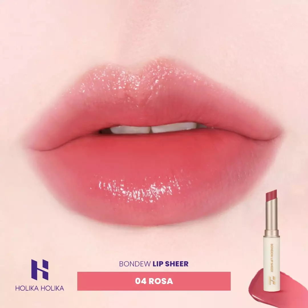 Holika Holika Bondew Lip Sheer (Tarose Collection) 04 Rosa | Melting Lip Shine