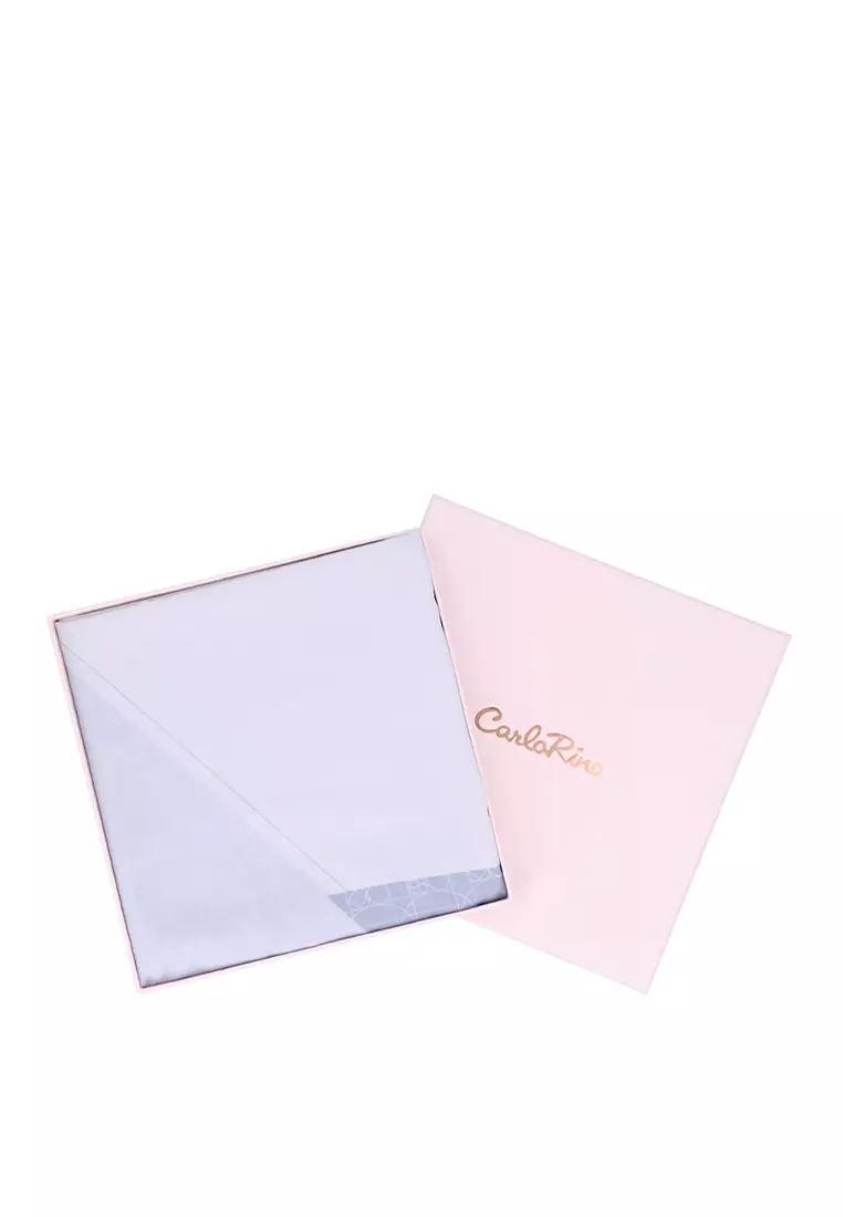 Pinkish Purple Geometric Square Chiffon Scarf