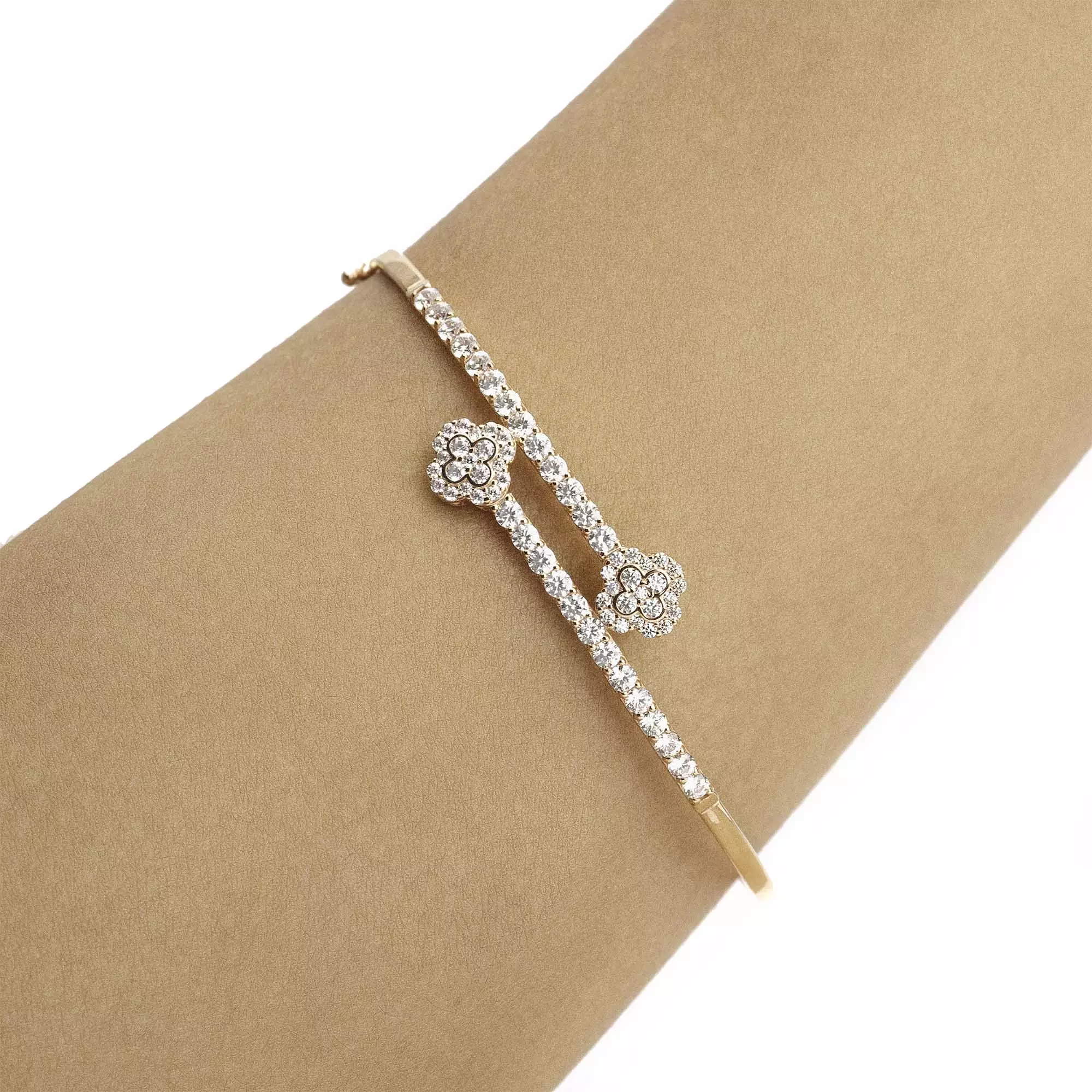 Gelang Emas 7k - Dalia Gold Bangle - Avelia Collection - Juene Jewelry