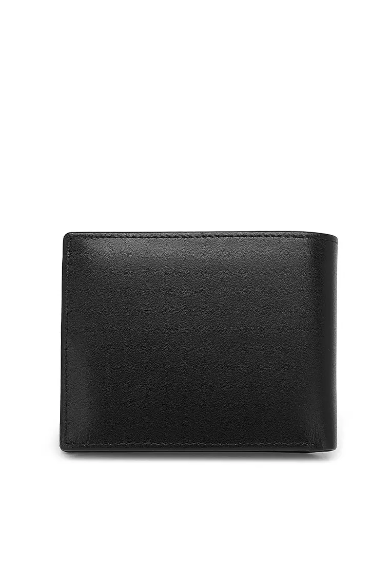 Men's Genuine Leather RFID Blocking Fortune Wallet (Genuine 皮具錢包) - 黑色