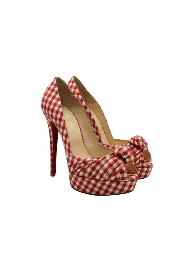 Christian louboutin clearance peep toe pumps