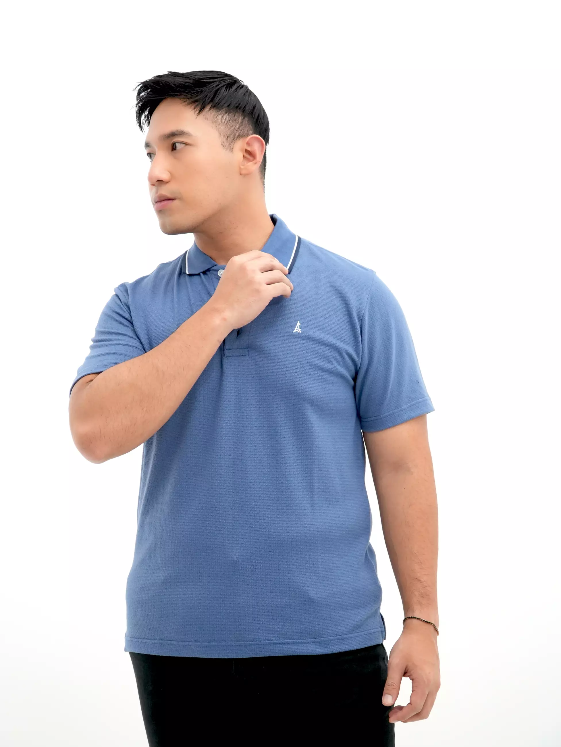 Polo Shirt Lengan Pendek Biru 3455