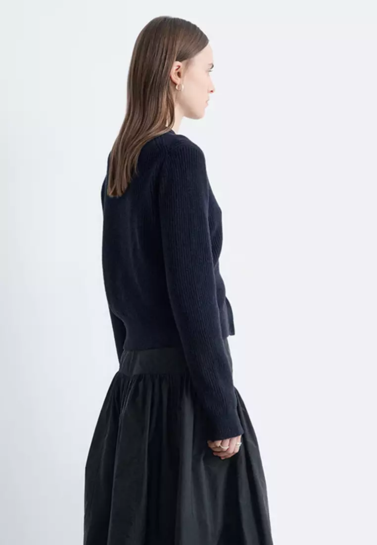 羊毛混紡針織外套