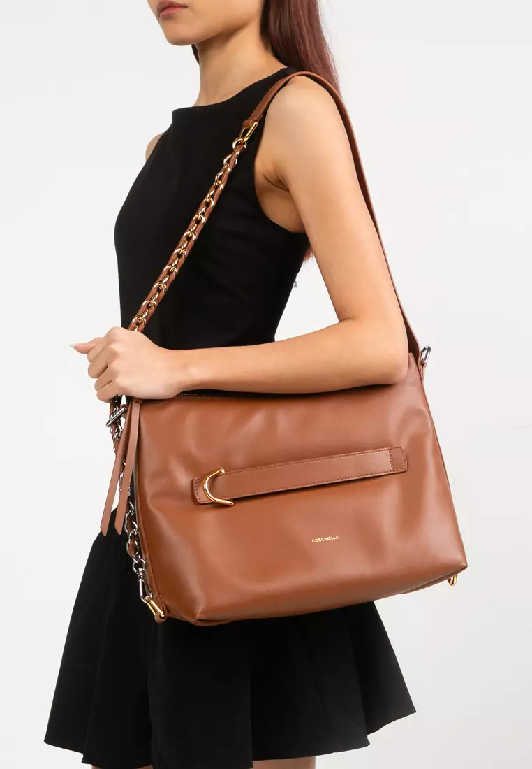 Gretel Puffy Smooth Shoulder Bag
