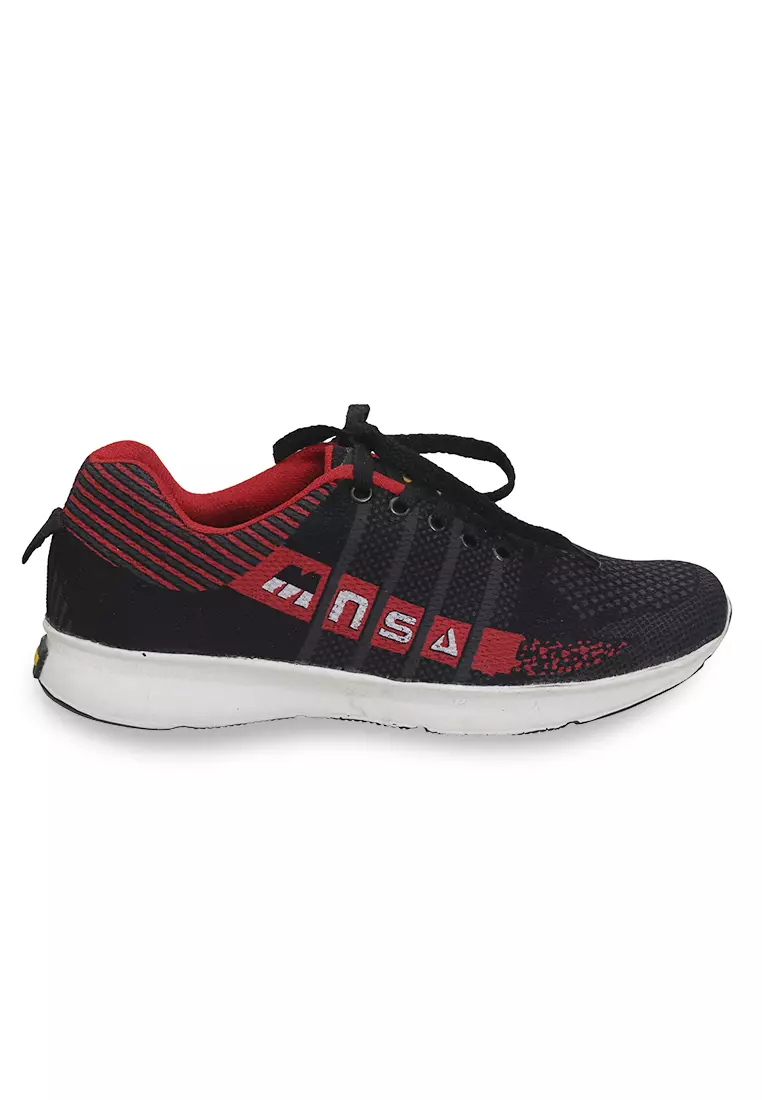 Ahya Sepatu Sneakers Tali Pria Wanita Desain MNSA Sporty Shoes Material Canvas ORIGINAL - Red