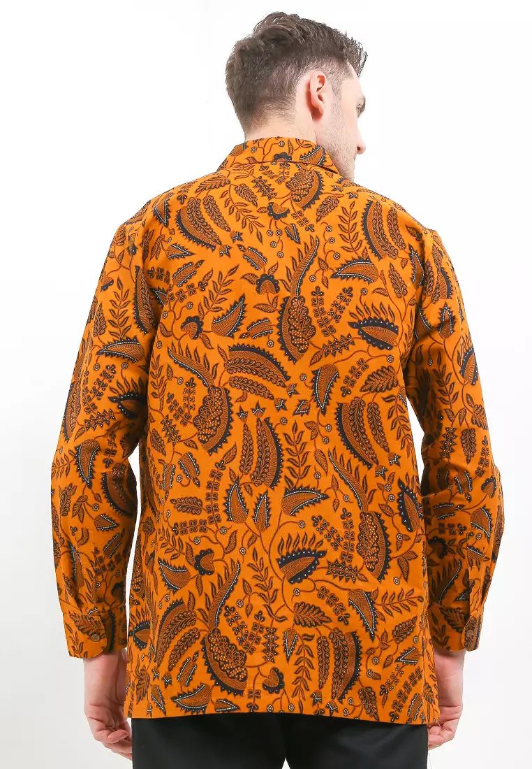 Kemeja Batik Lengan Panjang Motif Pisang Wulan