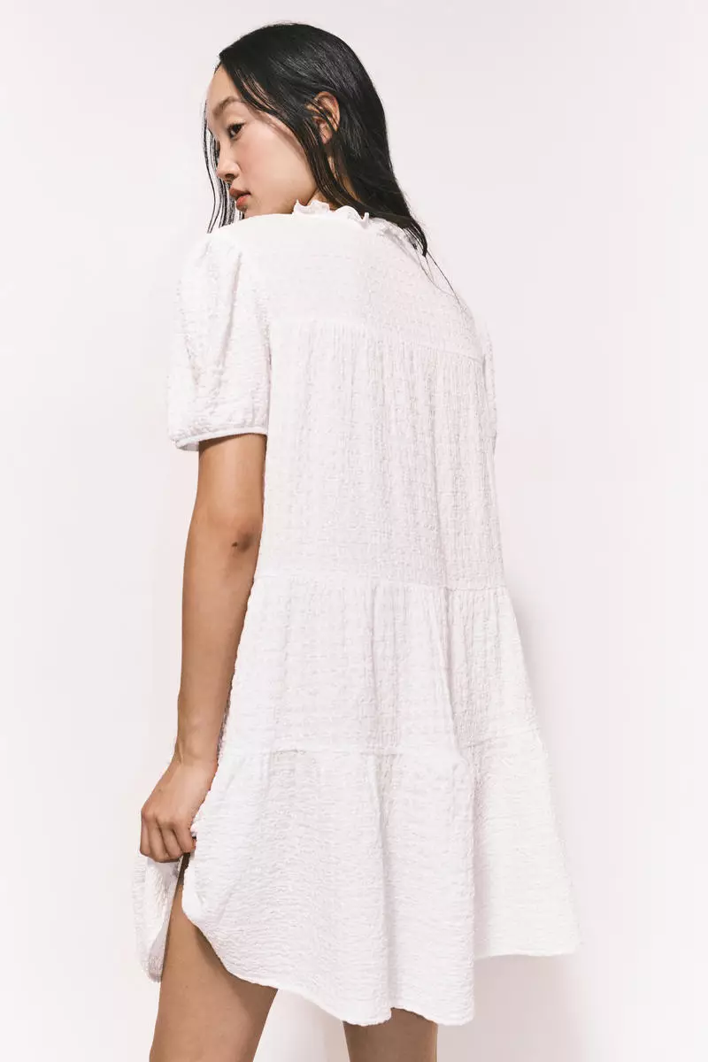 Crinkled jersey dress