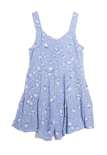 Abercrombie & Fitch blue Tiered Romper B724EKA575F783GS_1
