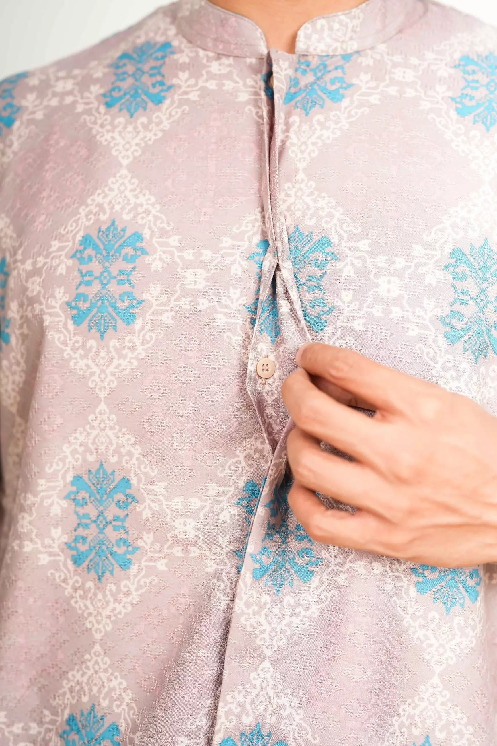 Sarimbit Kaluna Blush Kemeja Pria  Koko Lengan Panjang Regular Fit Furing