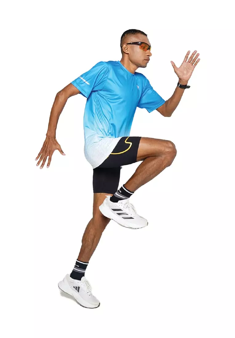 Tiento Baju Lari Ringan Jersey Running Anti UV Pria Dry Fit Lengan Pendek Airlite Milkyblue