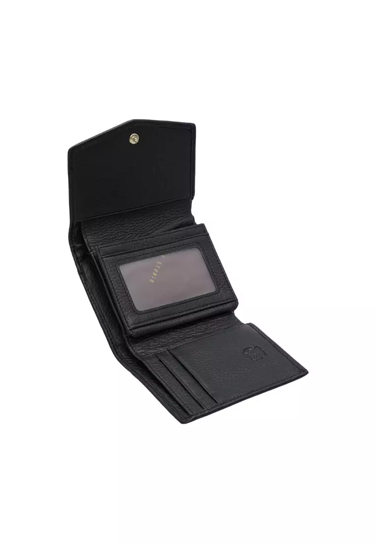 Women Grain Leather Trifold Short Wallet JWB 40554 T