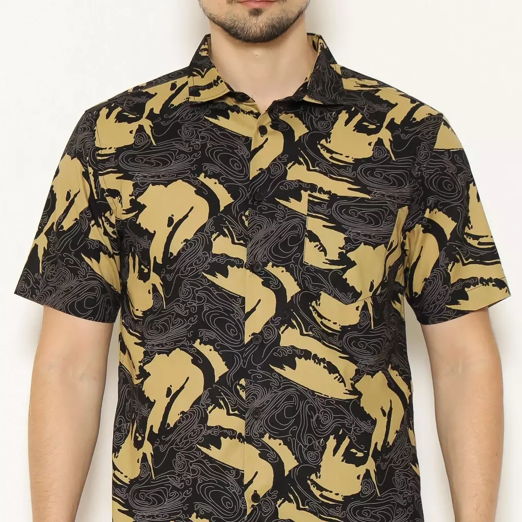 AMK Kemeja Pria Lengan Pendek SHP Basel S/S Black