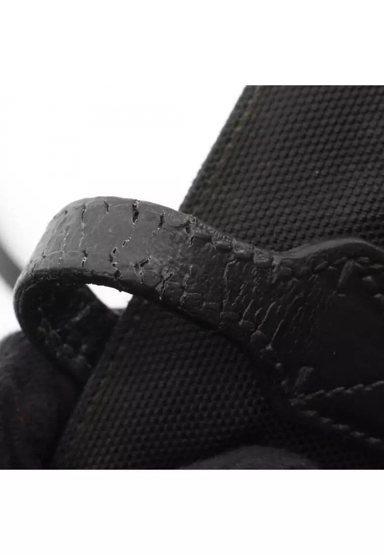 Pre-Loved Gucci sherry line Handbag tote bag canvas leather black green Red