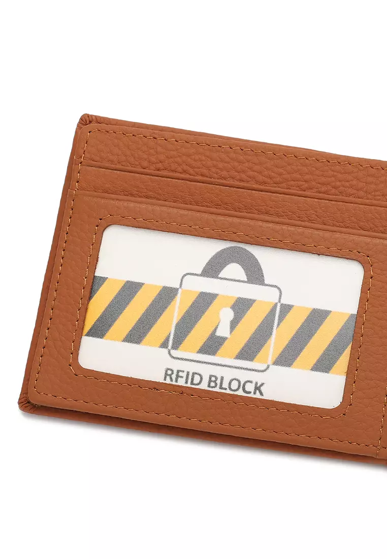Men's Genuine Leather RFID Blocking Bi Fold Wallet