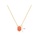 Glamorousky silver 925 Sterling Silver Plated Gold Fashion Simple Orange Enamel Hexagon Geometric Pendant with Necklace BEC2EACFB57B81GS_2