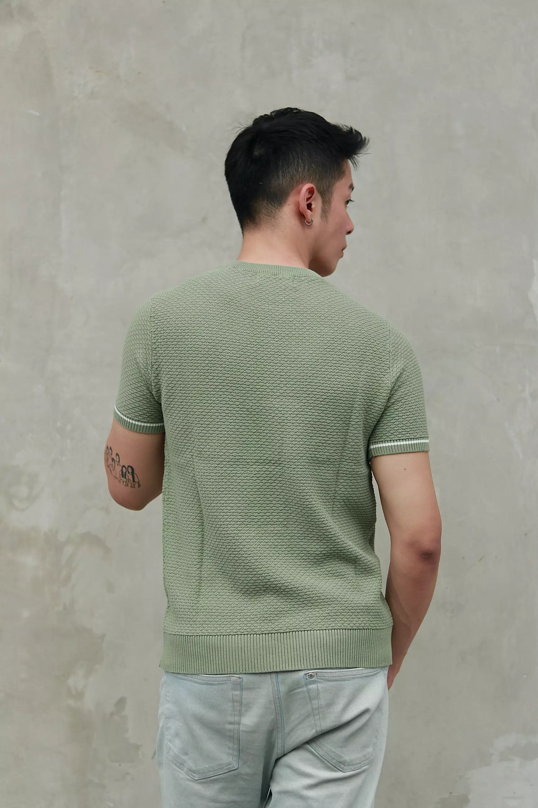 Kale Smith Green  / Atasan Kaos Pria / Baju Kaos Pria / Kaos Basic Pria / Kaos Rajut