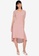 ZALORA BASICS pink Short Sleeve Hi-Low Dress B7E93AA59162E5GS_1