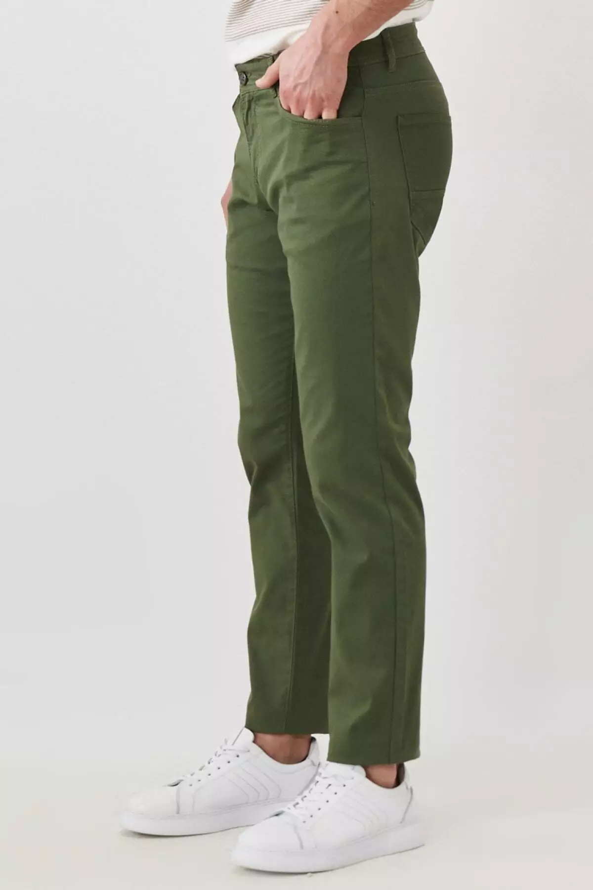 Slim Fit Long Chino Trousers