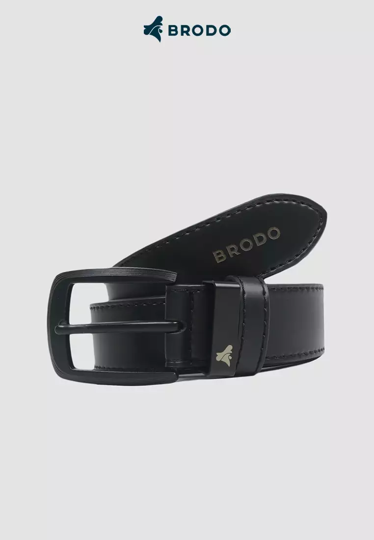 BRODO - Rotary Synthetic Leather Belt Black