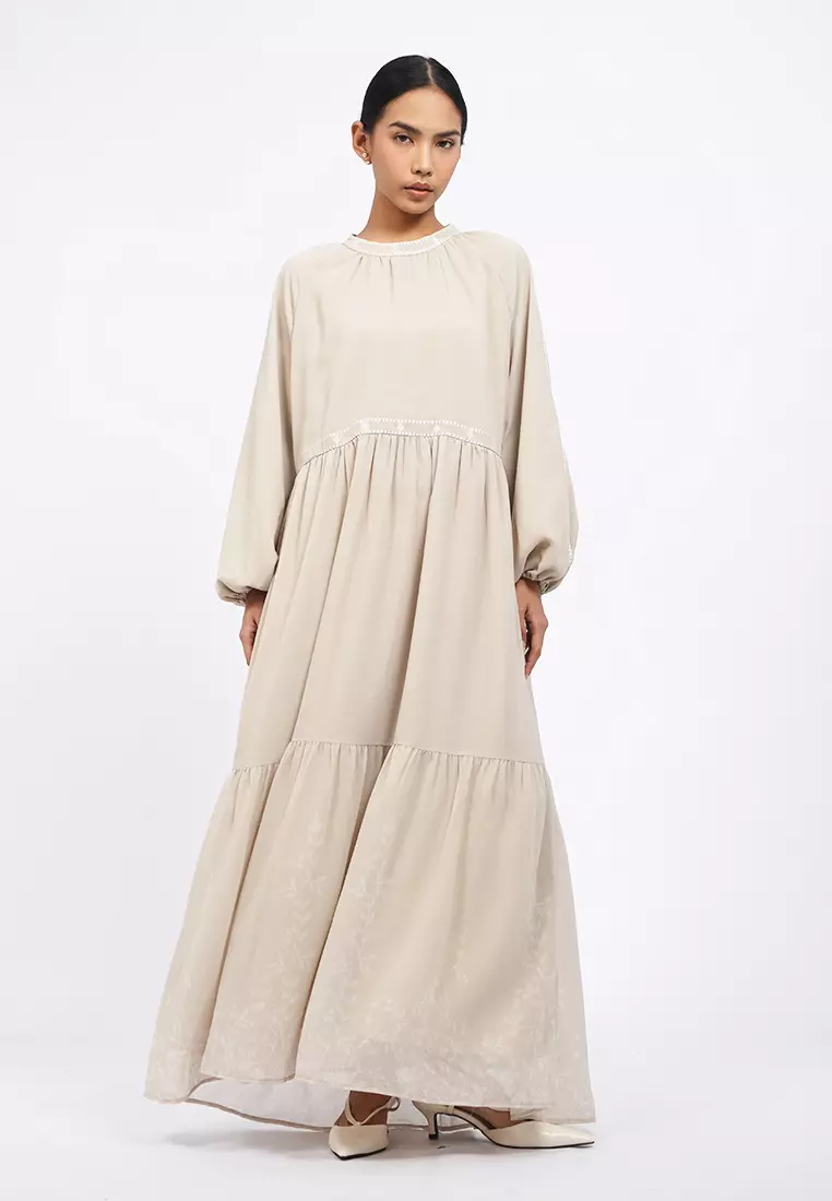 Round Neck Tiered Gamis