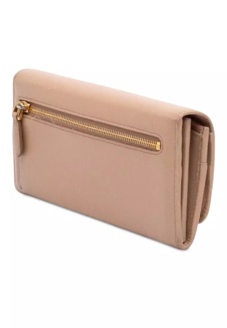 Pre-Loved Prada Saffiano Continental Flap Wallet